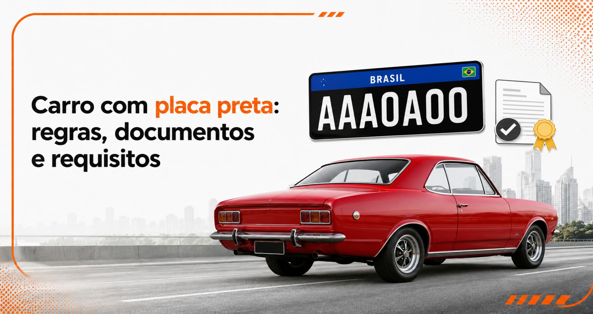 Carro com placa preta: entenda as regras de originalidade 