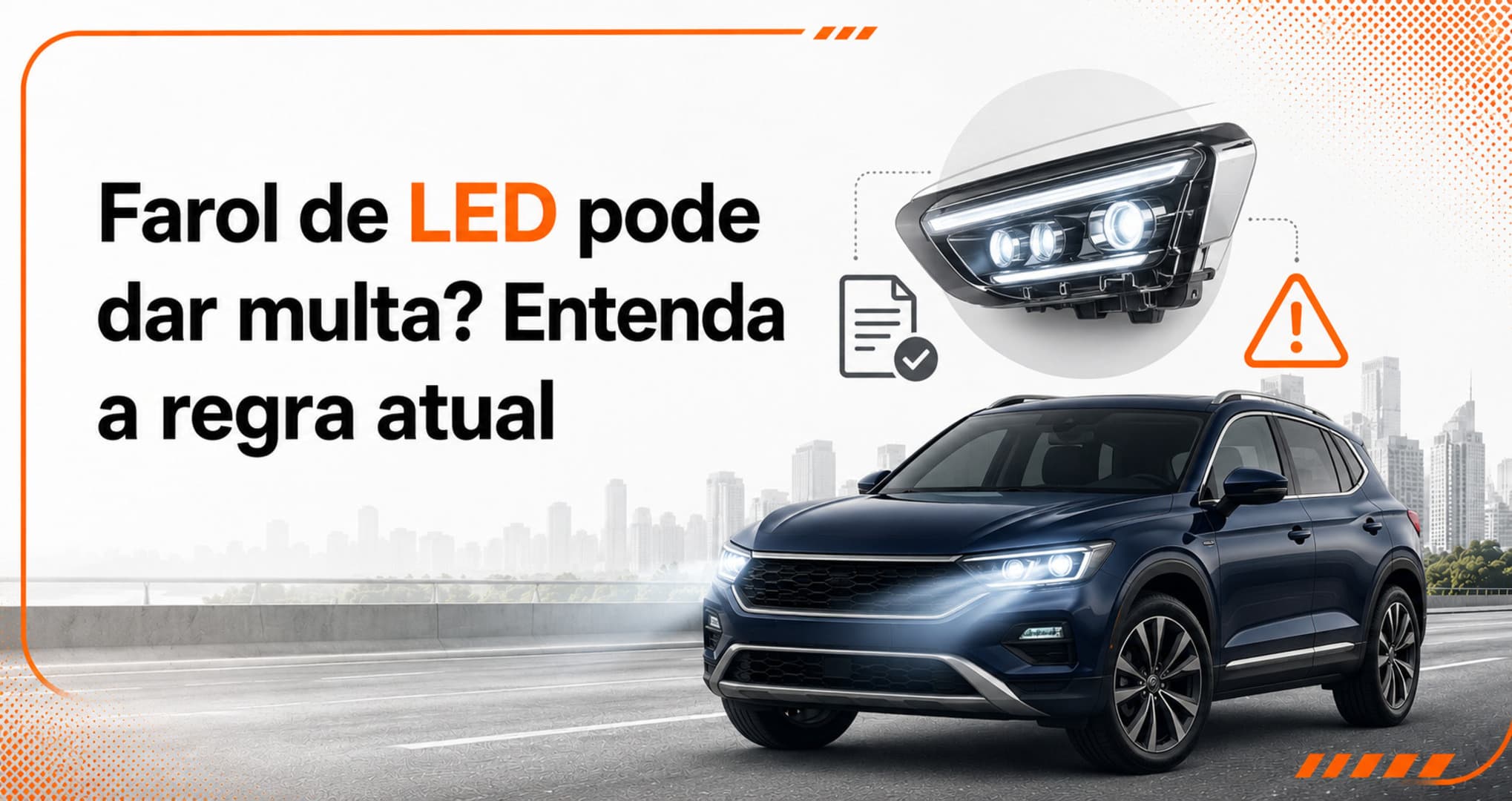 Farol de LED em veículos pode causar multa? Veja as regras